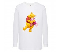 Лонгслив реглан Винни Пух 007 (Winnie Pooh) белый (WP wh 007) 140 см