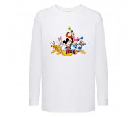 Лонгслив реглан Микки Маус 003 (Mickey Mouse) белый (MMS wh 003) 104 см