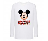 Лонгслив реглан Микки Маус 004 (Mickey Mouse) белый (MMS wh 004) 104 см