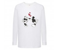 Лонгслив реглан Микки Маус 007 (Mickey Mouse) белый (MMS wh 007) 104 см