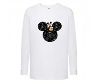 Лонгслив реглан Микки Маус 008 (Mickey Mouse) белый (MMS wh 008) 104 см