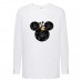 Лонгслив реглан Микки Маус 008 (Mickey Mouse) белый (MMS wh 008) 104 см