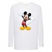 Лонгслив реглан Микки Маус 010 (Mickey Mouse) белый (MMS wh 010) 128 см