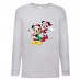 Лонгслив реглан Микки Маус 001 (Mickey Mouse) серый (MMS gr 001) 140 см