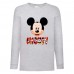 Лонгслив реглан Микки Маус 004 (Mickey Mouse) серый (MMS gr 004) 140 см