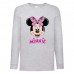 Лонгслив реглан Микки Маус 005 (Mickey Mouse) серый (MMS gr 005) 140 см