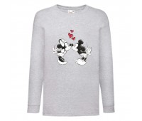 Лонгслив реглан Микки Маус 007 (Mickey Mouse) серый (MMS gr 007) 140 см