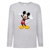Лонгслив реглан Микки Маус 010 (Mickey Mouse) серый (MMS gr 010) 140 см