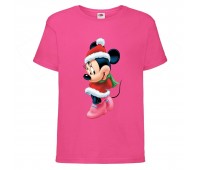 Футболка детская Микки Маус 001 (Mickey Mouse) розовая (MMS pnc 001) 152 см