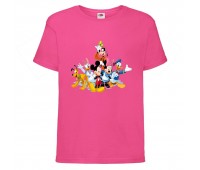 Футболка детская Микки Маус 003 (Mickey Mouse) розовая (MMS pnc 003) 104 см