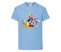 Футболка детская Микки Маус 003 (Mickey Mouse) голубая (MMS lbl 003) 104 см