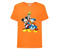 Футболка детская Микки Маус 002 (Mickey Mouse) оранжевая (MMS orn 002) 140 см
