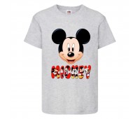 Футболка детская Микки Маус 004 (Mickey Mouse) серая (MMS gr 004) 116 см