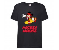 Футболка детская Микки Маус 008 (Mickey Mouse) черная (MMS blc 008) 116 см