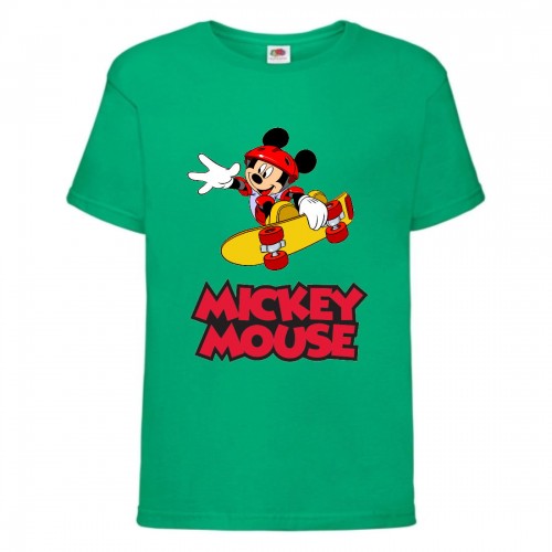 Футболка детская Микки Маус 008 (Mickey Mouse) зеленая (MMS grn 008) 152 см Футболка детская Микки Маус 008 (Mickey Mouse) зеленая (MMS grn 008) 152 см