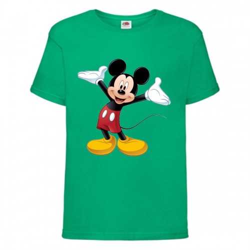 Футболка детская Микки Маус 009 (Mickey Mouse) зеленая (MMS grn 009) 152 см Футболка детская Микки Маус 009 (Mickey Mouse) зеленая (MMS grn 009) 152 см