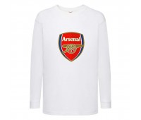Лонгслив реглан Футбольный клуб Арсенал (Arsenal) белый (FOOT wh 001) 116 см