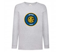 Лонгслив реглан Футбольный клуб Интер (Inter) серый (FOOT gr 005) 116 см