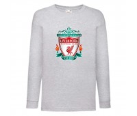 Лонгслив реглан Футбольный клуб Ливерпуль (Liverpool) серый (FOOT gr 006) 116 см
