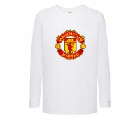 Лонгслив реглан Футбольный клуб Манчестер (Manchester) белый (FOOT wh 007) 116 см