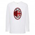 Лонгслив реглан Футбольный клуб Милан (Milan) белый (FOOT wh 008) 116 см