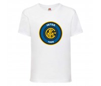 Футболка детская Футбольный клуб Интер (Inter) белая (FOOT wh 007) 116 см