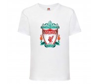 Футболка детская Футбольный клуб Ливерпуль (Liverpool) белая (FOOT wh 008) 116 см