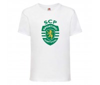 Футболка детская Футбольный клуб Спортклуб Португалия (Sporting Clube de Portugal) белая (FOOT wh 07) 116 см Футболка детская Футбольный клуб Спортклуб Португалия (Sporting Clube de Portugal) белая (FOOT wh 07) 116 см