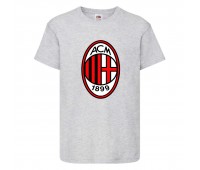 Футболка детская Футбольный клуб АСМ Милан (ACM Milan) серая (FOOT gr 001) 116 см Футболка детская Футбольный клуб АСМ Милан (ACM Milan) серая (FOOT gr 001) 116 см