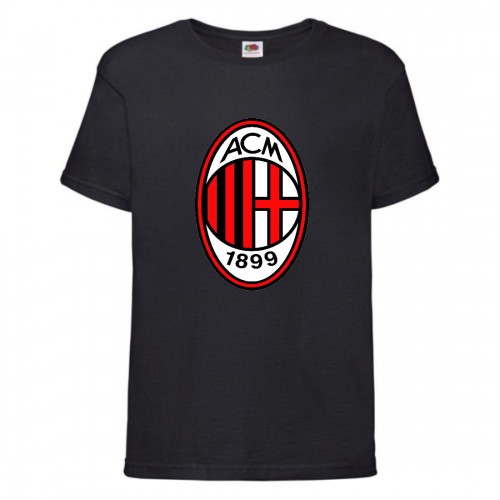 Футболка детская Футбольный клуб АСМ Милан (ACM Milan) черная (FOOT blc 001) 116 см Футболка детская Футбольный клуб АСМ Милан (ACM Milan) черная (FOOT blc 001) 116 см
