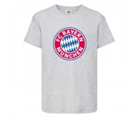 Футболка детская Футбольный клуб Байер Мюнхен (Bayern Munich) серая (FOOT gr 004) 116 см Футболка детская Футбольный клуб Байер Мюнхен (Bayern Munich) серая (FOOT gr 004) 116 см