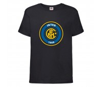 Футболка детская Футбольный клуб Интер (Inter) черная (FOOT blc 007) 116 см