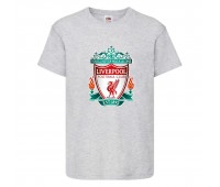 Футболка детская Футбольный клуб Ливерпуль (Liverpool) серая (FOOT gr 008) 116 см