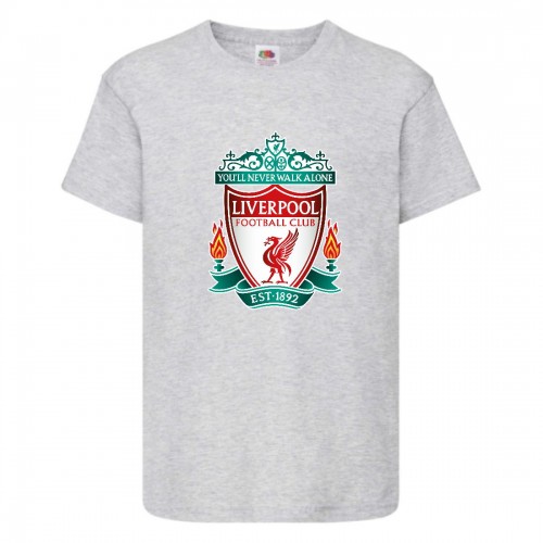 Футболка детская Футбольный клуб Ливерпуль (Liverpool) серая (FOOT gr 008) 116 см Футболка детская Футбольный клуб Ливерпуль (Liverpool) серая (FOOT gr 008) 116 см