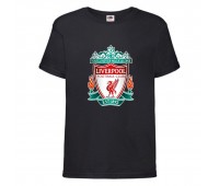 Футболка детская Футбольный клуб Ливерпуль (Liverpool) черная (FOOT blc 008) 116 см