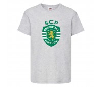 Футболка детская Футбольный клуб Спортклуб Португалия (Sporting Clube de Portugal) серая (FOOT gr 07) 116 см Футболка детская Футбольный клуб Спортклуб Португалия (Sporting Clube de Portugal) серая (FOOT gr 07) 116 см
