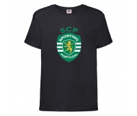 Футболка детская Футбольный клуб Спортклуб Португалия (Sporting Clube de Portugal) черная (FOOT blc 07) 164 см Футболка детская Футбольный клуб Спортклуб Португалия (Sporting Clube de Portugal) черная (FOOT blc 07) 164 см