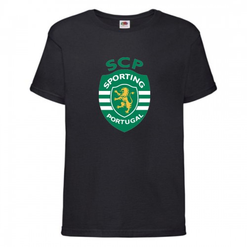 Футболка детская Футбольный клуб Спортклуб Португалия (Sporting Clube de Portugal) черная (FOOT blc 07) 164 см Футболка детская Футбольный клуб Спортклуб Португалия (Sporting Clube de Portugal) черная (FOOT blc 07) 164 см