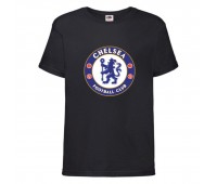 Футболка детская Футбольный клуб Челси (Chelsea) черная (FOOT blc 005) 140 см