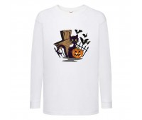 Лонгслив реглан Хелловин 0010 (Halloween) белый (HAL wh 0010) 104 см