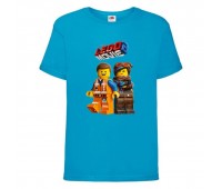 Футболка детская Лего 007 (LEGO) синяя (LEGO blu 007) 140 см