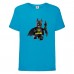 Футболка детская Лего 010 (LEGO) синяя (LEGO blu 010) 140 см