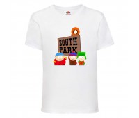 Футболка детская Южный Парк 007 (South park) белая (SPA wh 007) 128 см
