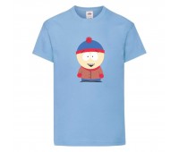 Футболка детская Южный Парк 002 (South park) голубая (SPA lbl 002) 128 см