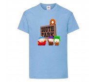 Футболка детская Южный Парк 007 (South park) голубая (SPA lbl 007) 128 см