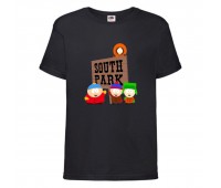 Футболка детская Южный Парк 007 (South park) черная (SPA blc 007) 152 см
