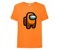 Футболка детская Амонг АС  (Among US) оранжевая (among-us-005-orange) 164 см