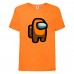 Футболка детская Амонг АС  (Among US) оранжевая (among-us-005-orange) 164 см