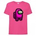 Футболка детская Амонг АС  (Among US) розовая (among-us-005-pink) 152 см
