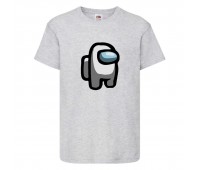 Футболка детская Амонг АС  (Among US) серая (among-us-005-gray) 140 см